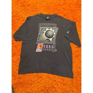 Vintage Phoenix Suns Logo Athletic T Shirt Black 90s NBA Single Stitch XL